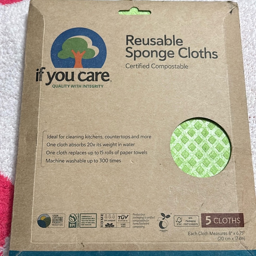 Reusable sponge cloths